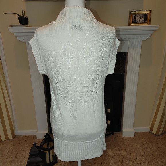 NEW DIRECTIONS WHITE OPEN FRONT CARDIGAN M - Picture 3 of 5
